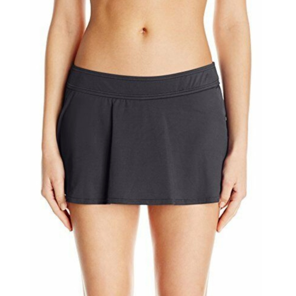 NEW Anne Cole Rock Swim Skirt Bottom, Black